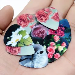 Set von 10 Plektren mit Flauris-Motiven - 3 Größen