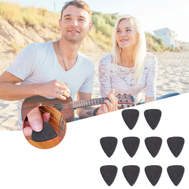 Verwendung von weichen Filz-Plektren für Ukulele