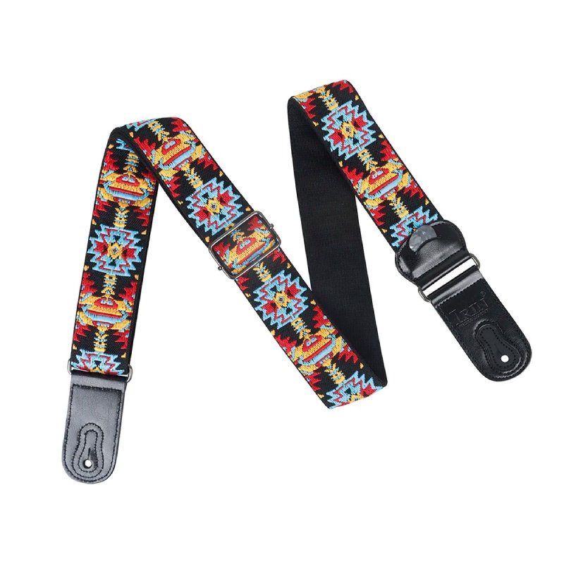 Prächtiger Vintage Gitarrengurt mit Leuchtenden Tribal-Mustern