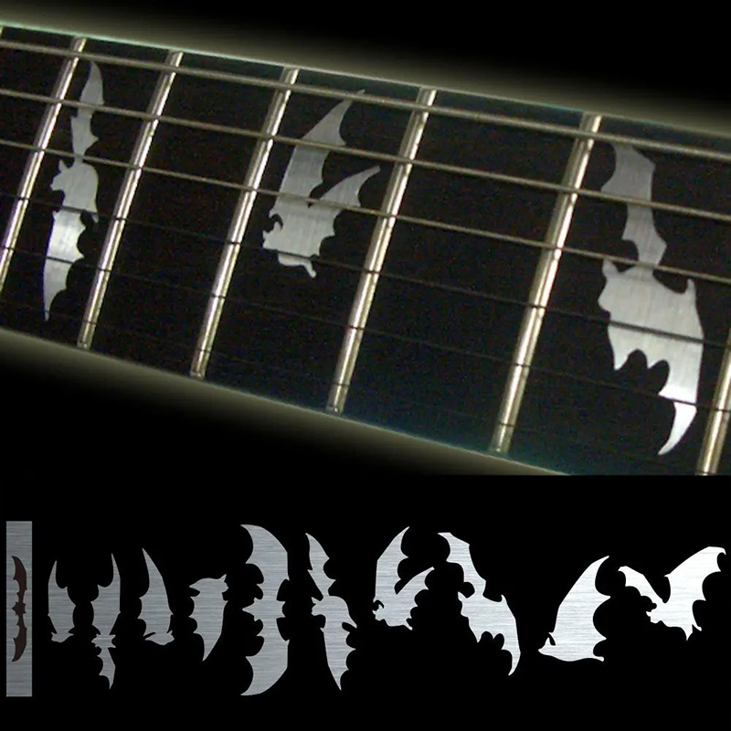 Fretboard-Marker mit Fledermaus-Muster