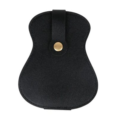 Schwarzes Aufbewahrungsetui für Plektren in Gitarrenform - Kapazität für 19 Plektren