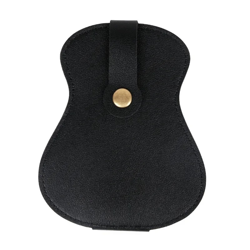 Schwarzes Aufbewahrungsetui für Plektren in Gitarrenform - Kapazität für 19 Plektren