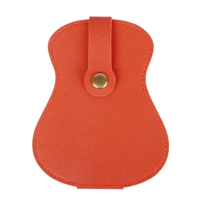 Oranges Aufbewahrungsetui für Plektren in Gitarrenform - Kapazität für 19 Stück