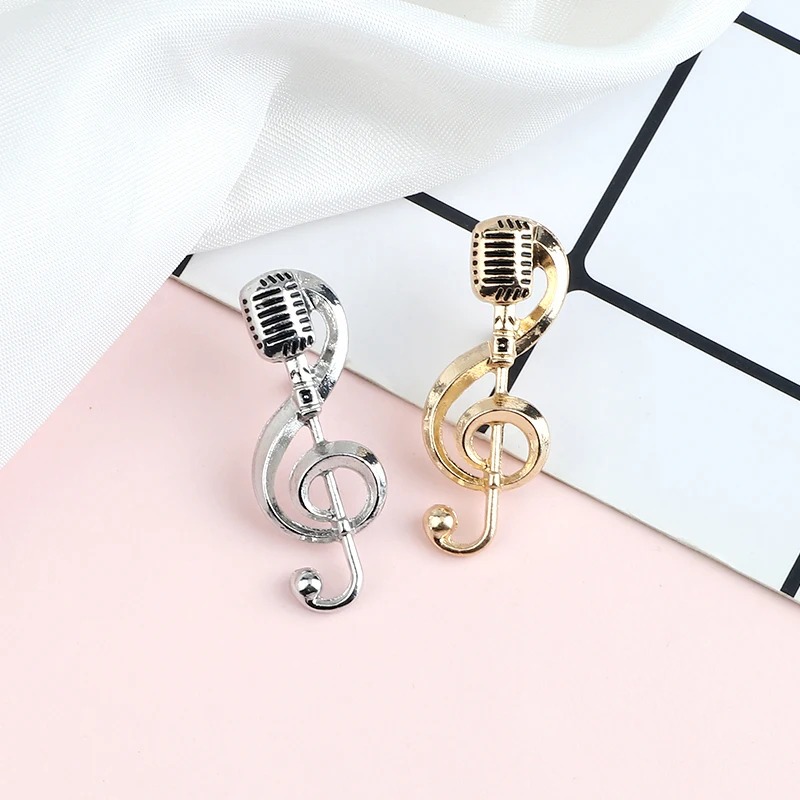 Emaille Pins Mikro Musiknote - 2 Farben