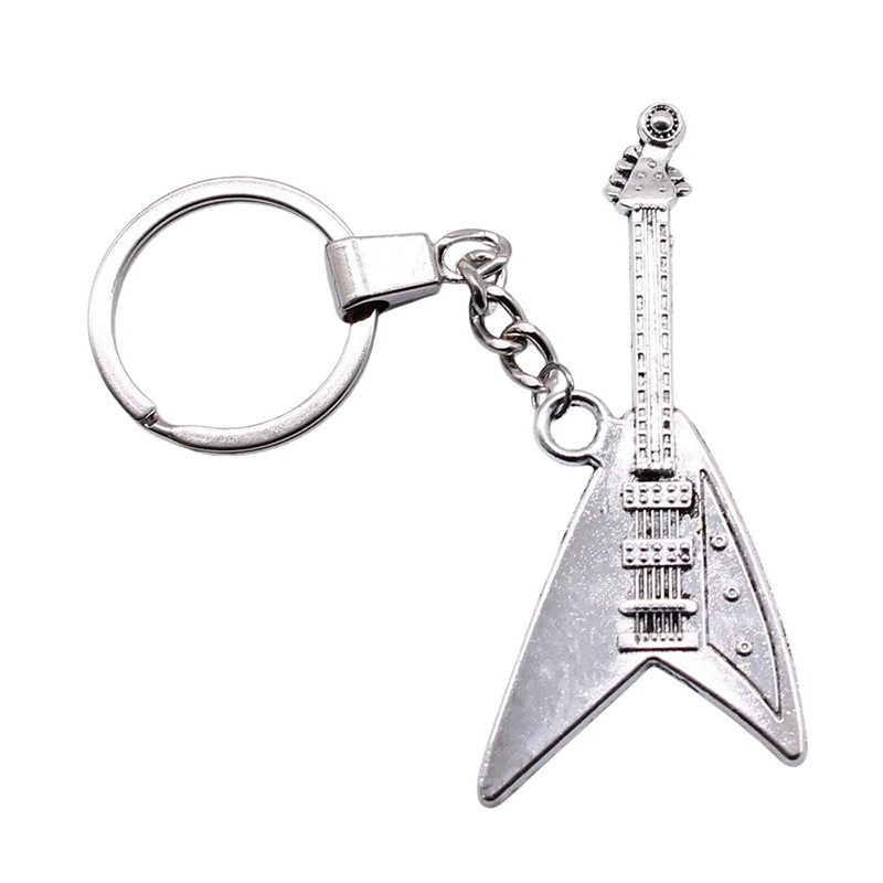 Prächtiger Schlüsselanhänger in Form einer Flying V E-Gitarre