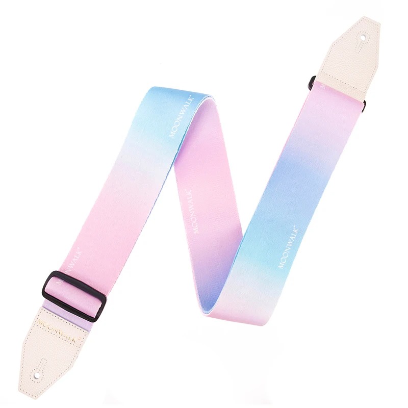 Pastellfarbener Regenbogen-Verlauf Gitarrengurt