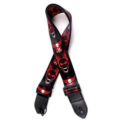 Gitarrengurt mit schreiendem Totenkopf