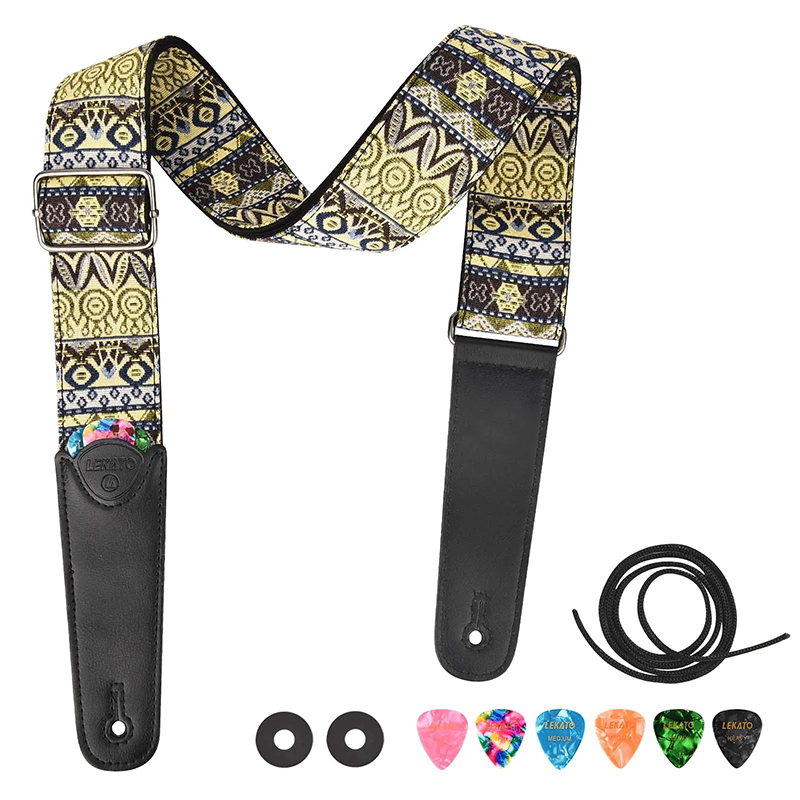 Gitarrengurt 'Tribal Harmony' - Komplettes Set mit Zubehör