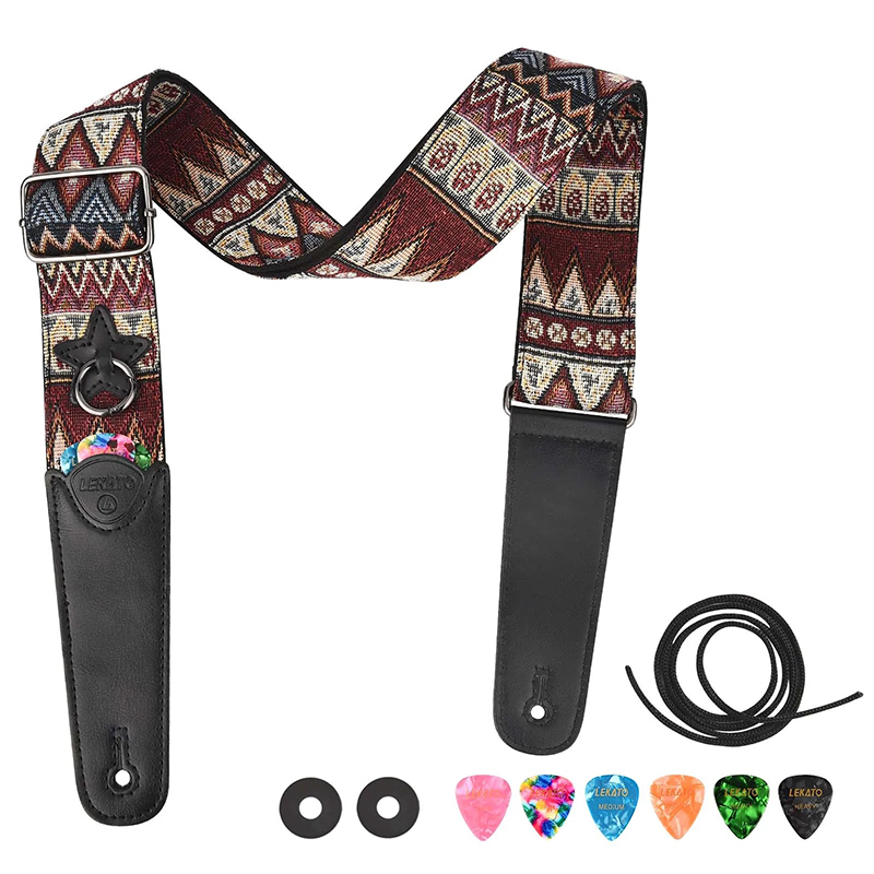 Gitarrengurt 'Tribal Vibes' - Komplettes Set mit Zubehör