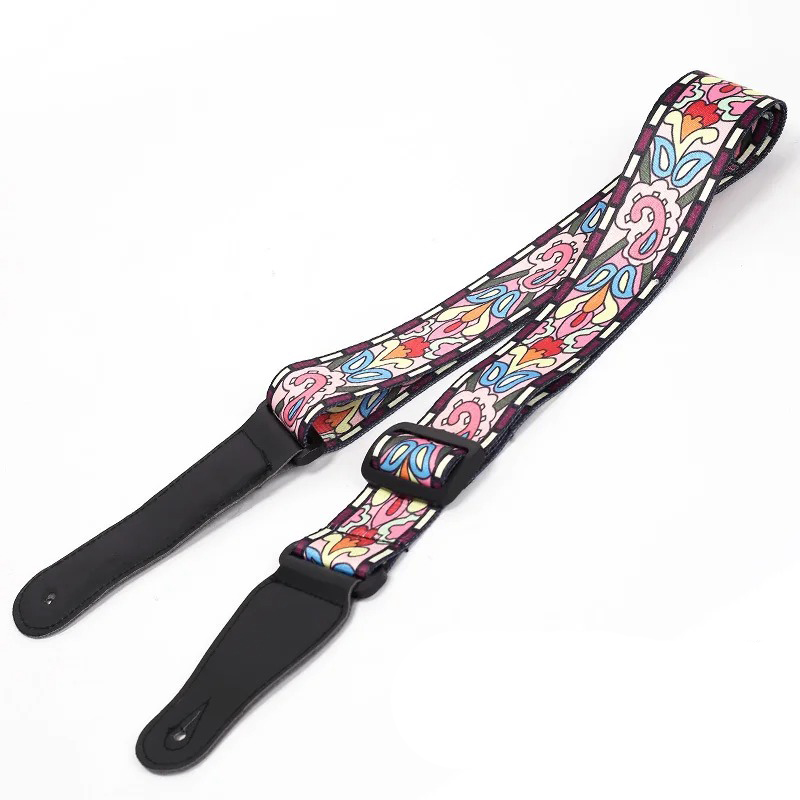 Vintage Psychedelischer Blüten Gitarrengurt