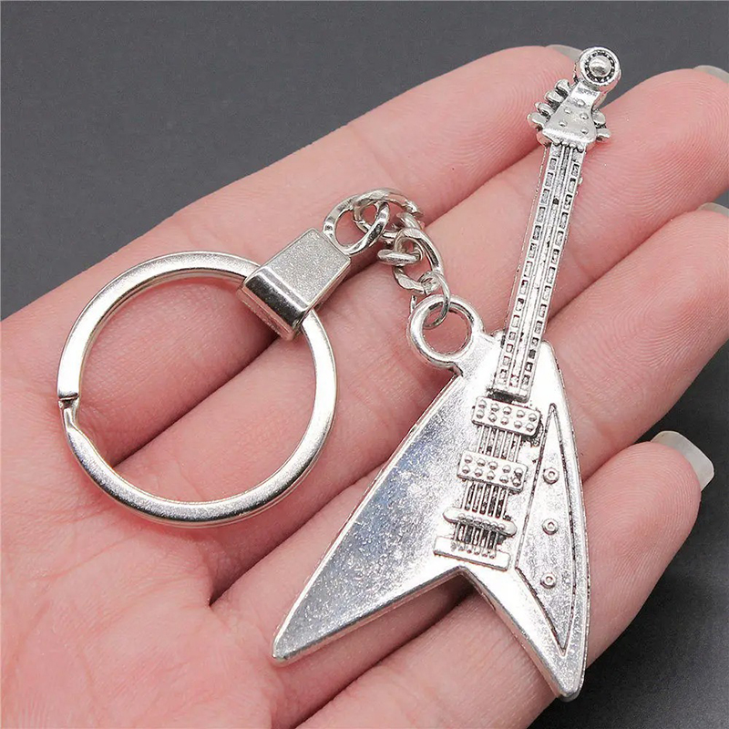 Details zum Schlüsselanhänger Elektrische Flying V Gitarre