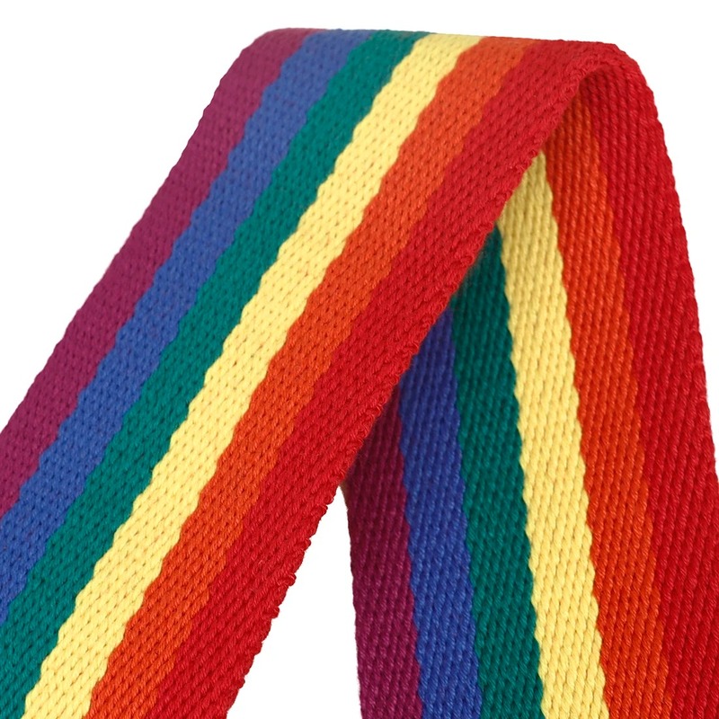 Details Gitarrengurt Regenbogen Rainbow