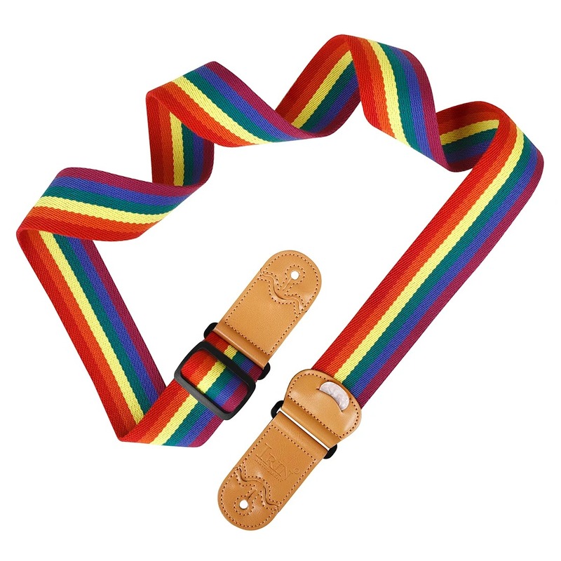 Regenbogenfarbener Gitarrengurt