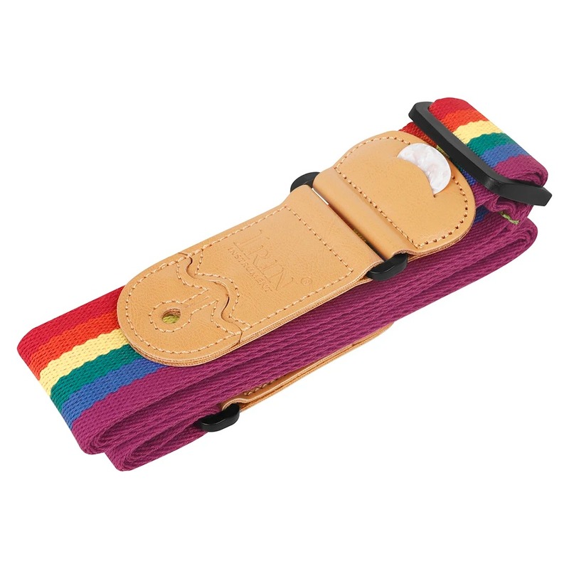 Vollständige Ansicht des Regenbogen-Gitarrengurts "Rainbow