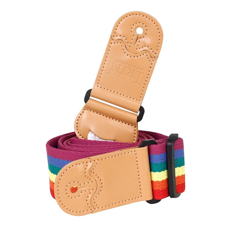 Detaillierte Ansicht des Regenbogen-Gitarrengurts