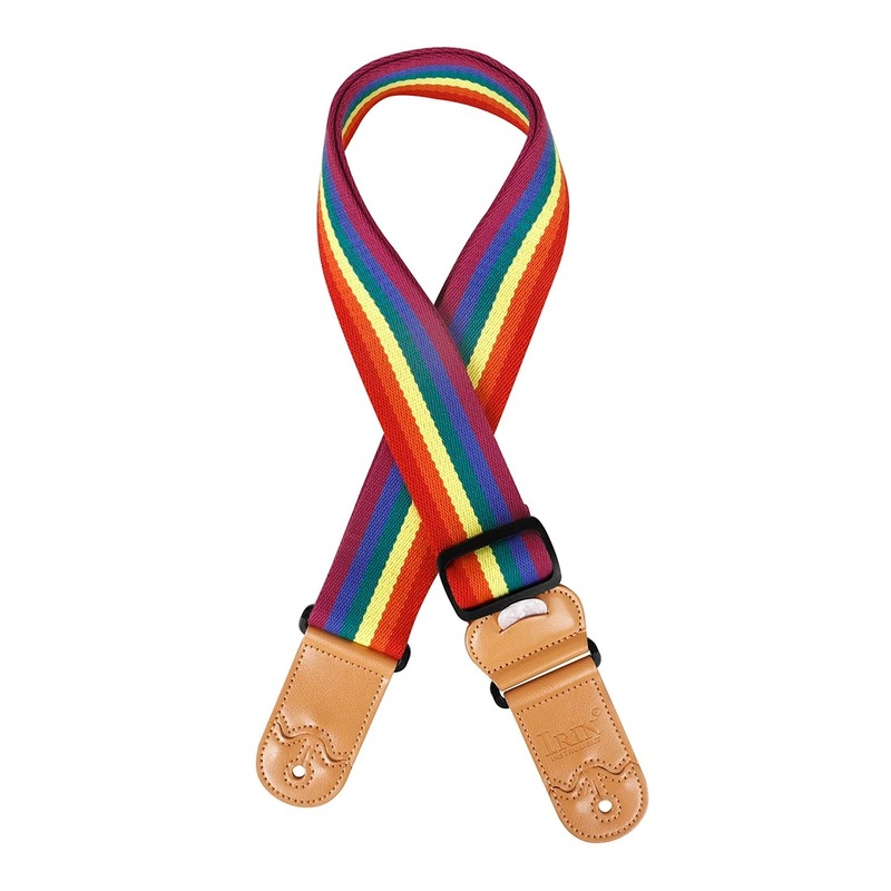Allgemeine Ansicht des Regenbogen-Gitarrengurts "Rainbow