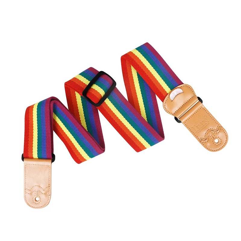 Abmessungen des Regenbogenfarbenen Gitarrengurts