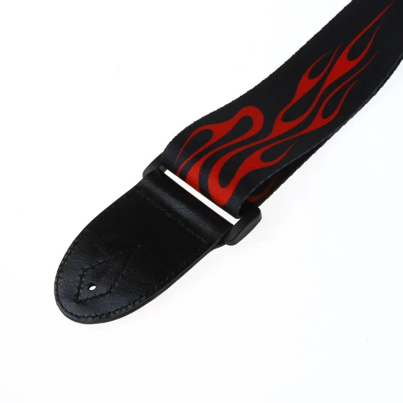 Details Gitarrengurt Heavy Metal Flammen der Hölle