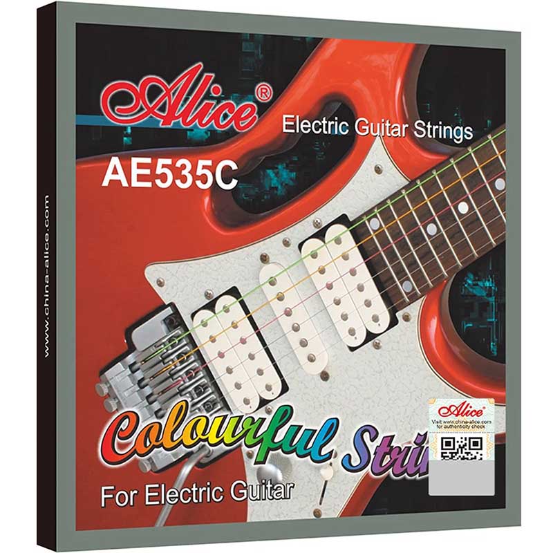 Avant Elektrische Gitarrensaiten - Saiten zum Üben & Aufführen, Bunte Saiten für Elektrische Gitarre, Glänzendes Aussehen