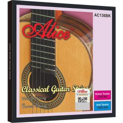 Saiten für klassische Gitarre, aufgerollte G-3 für reichere Harmonien, komplettes Set in Schwarz für einen besonderen Stil (mit zusätzlicher Plain G-3)