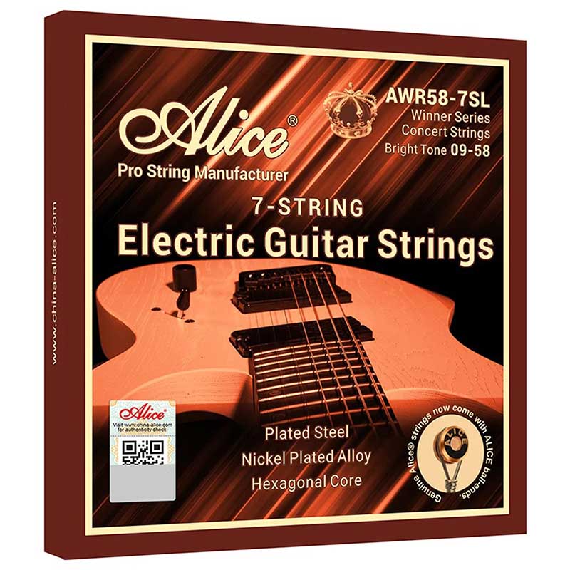 Elektrische Gitarrensaiten - Vollreicher Klang für eine explosive Performance. Die siebte Saite ermöglicht Ihnen ein breiteres Spiel.