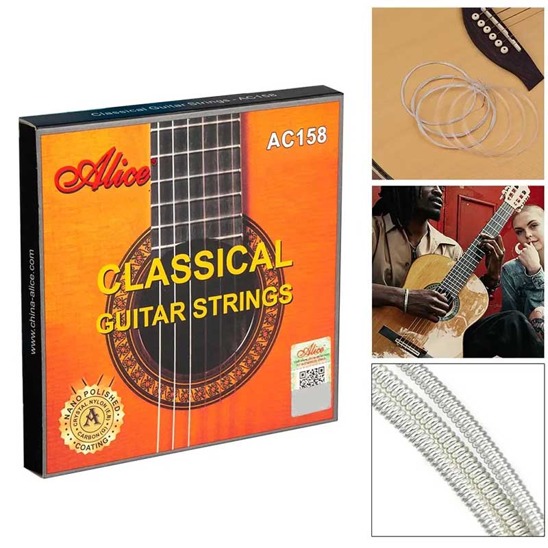 Details Klassische Gitarrensaiten Konzertsaiten - Kristall-Nylon & Karbon-Diskantsaiten mit vollem und ausgewogenem Klang, angenehm zu berühren