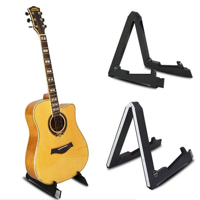 Details zum klappbaren Gitarrenständer, 2 Modelle zur Auswahl in Legierung oder ABS