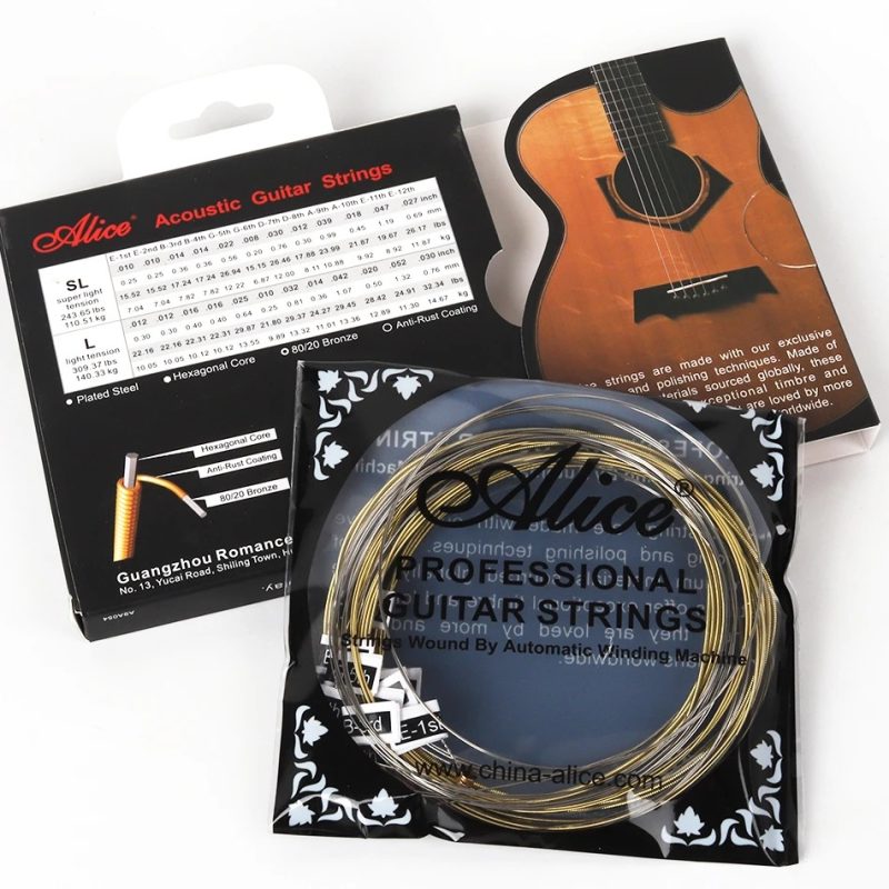 Details Pack Akustikgitarrensaiten mit 12 Saiten - Heller, voller, farbiger Klang und angenehmes Spielgefühl