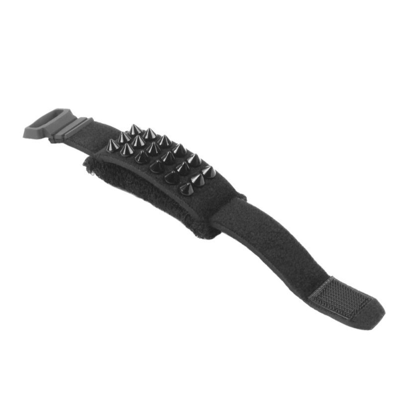 FretWrap Punk Rock mit Nieten - Saitendämpfer für Gitarre und Bass - Farbe schwarz