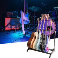 Faltbarer Multi-Gitarrenständer - 3 Elektrische und Akustische Instrumente