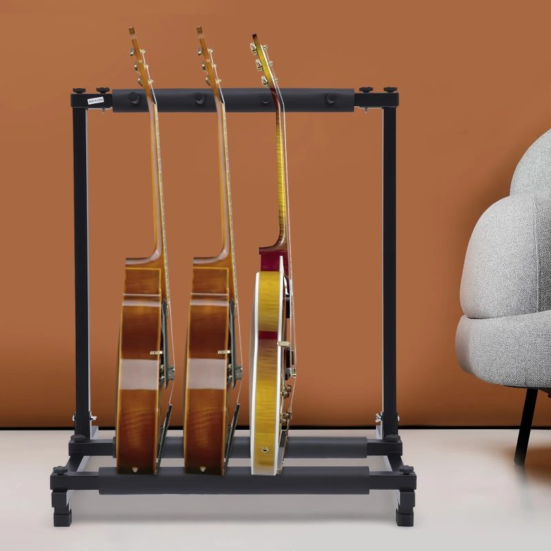 Unterstützung Multi-Gitarren Bühnenständer Pro Kapazität 3, 5, 7 oder 9 Gitarren