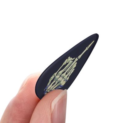 Details der Plektren Skelettmittelfinger Endgültige Abstimmung