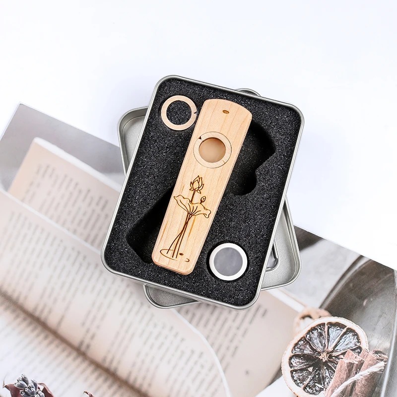 Abmessungen des Sapelli-Holz-Kazoos - Lotus-Melodie - Modell 3
