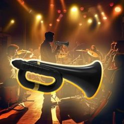 Prächtiges Professionelles Metall-Kazoo in Schwarzem Messing