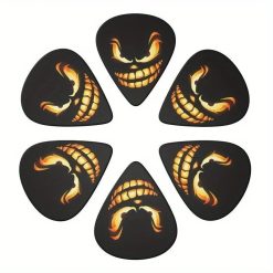 Wunderschönes Set von 6 Plektren mit verschmitztem Lächeln der Dämmerung, inklusive geschenkter Hülle
