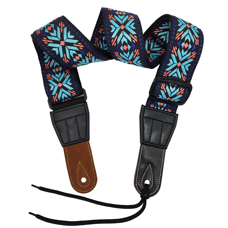 Akustikgitarrengurt 'Mitternachtsblumen