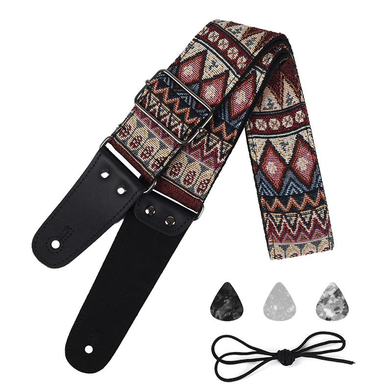 Vintage Gitarrengurt 'Tribal Teppichmuster