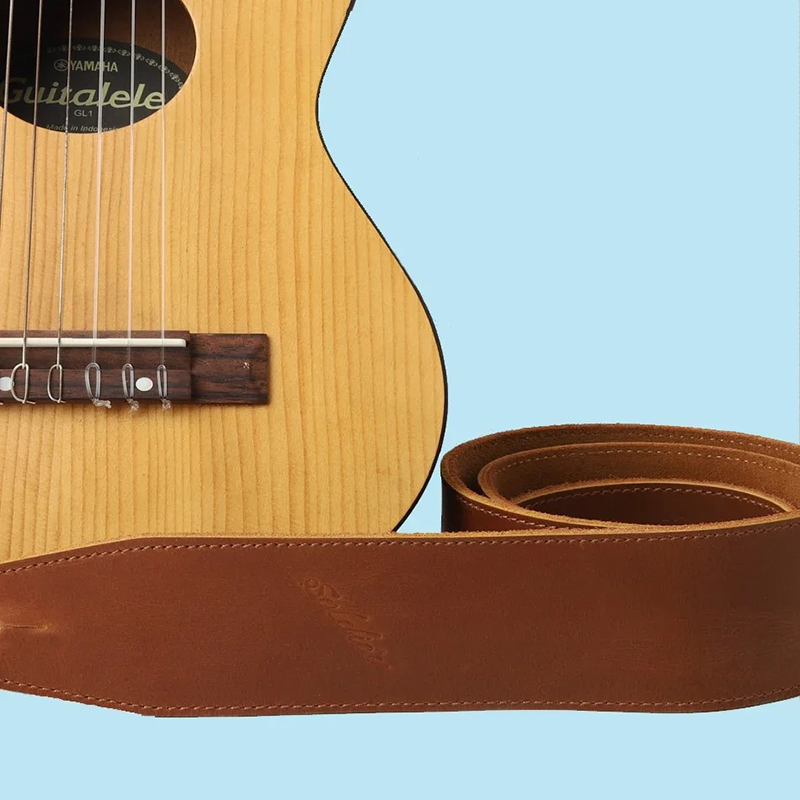 Klassische Eleganz Vollnarbenleder Gitarrengurt