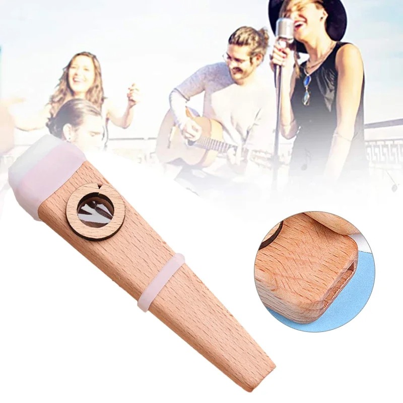 Verwendung des Kazoo aus natürlichem Holz Harmonie für Anfänger