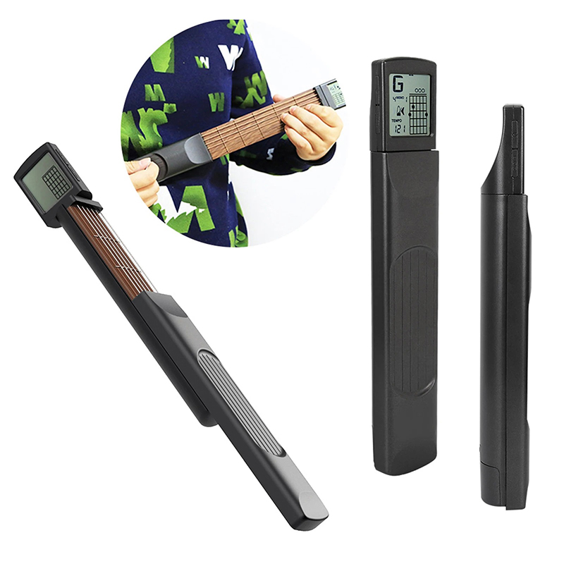 Avant Mini Übungsgitarrengriff PocketChord Pro - 6 Bünde mit drehbarem Bildschirm & Metronom