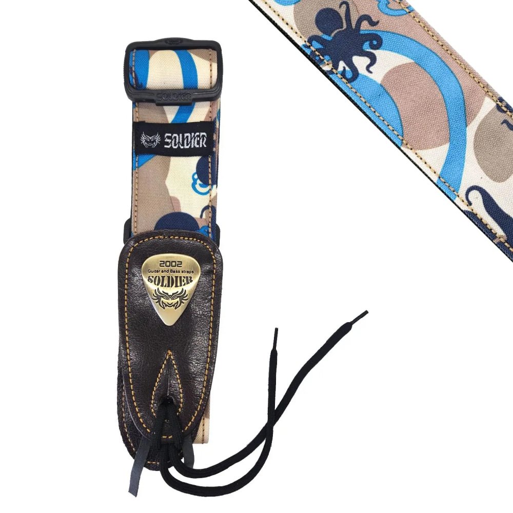 Vollständige Details des taktischen Gitarrengurts Vortex Blau