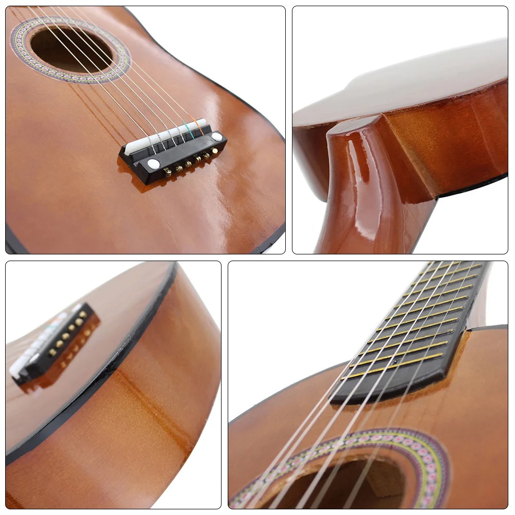 Details zur 58 cm großen akustischen Folk-Gitarre für Kinder 'Klassisch Elegant