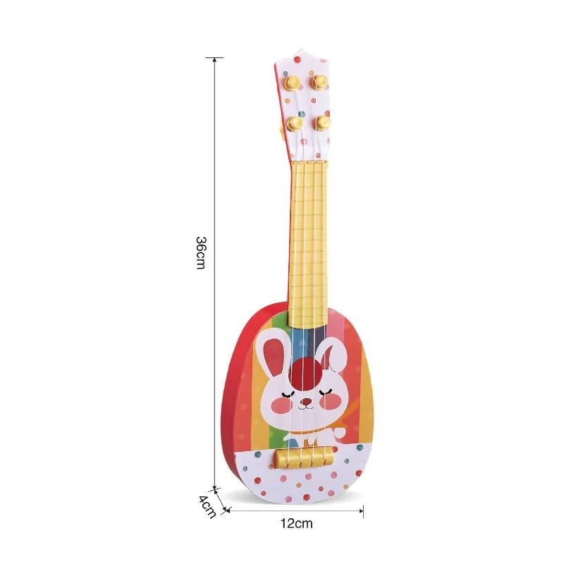 Abmessungen Kinder Gitarre 'Fleißiger Hase' für die Kleinsten!