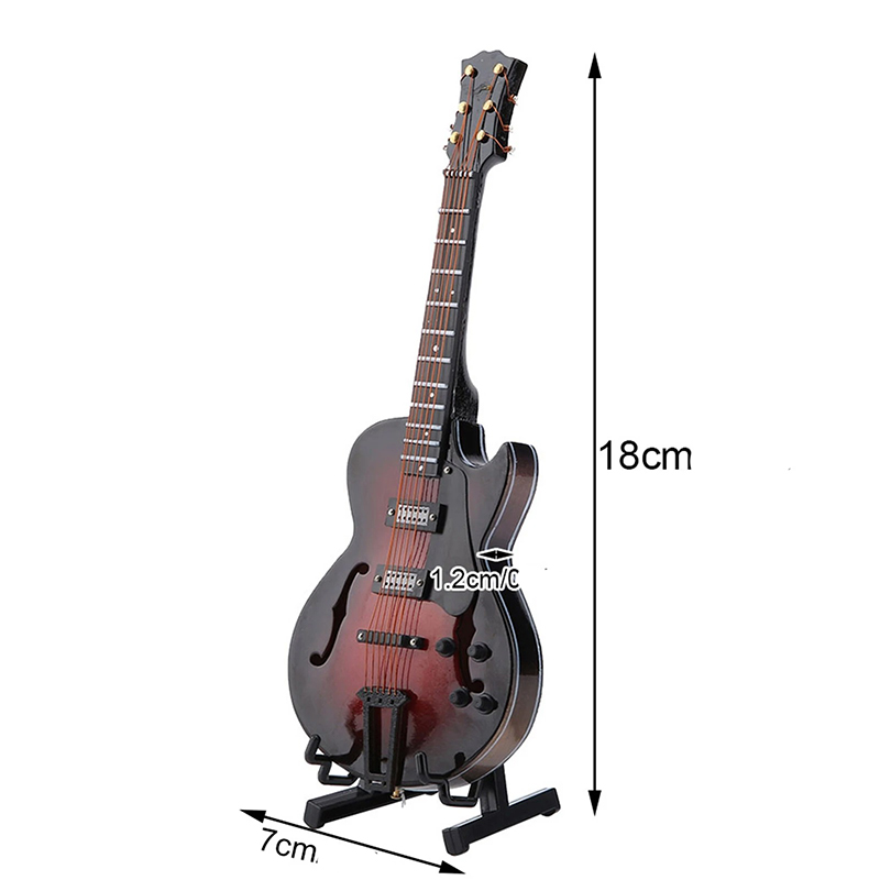 Abmessungen Miniaturgitarre 'Red Velvet Jazz