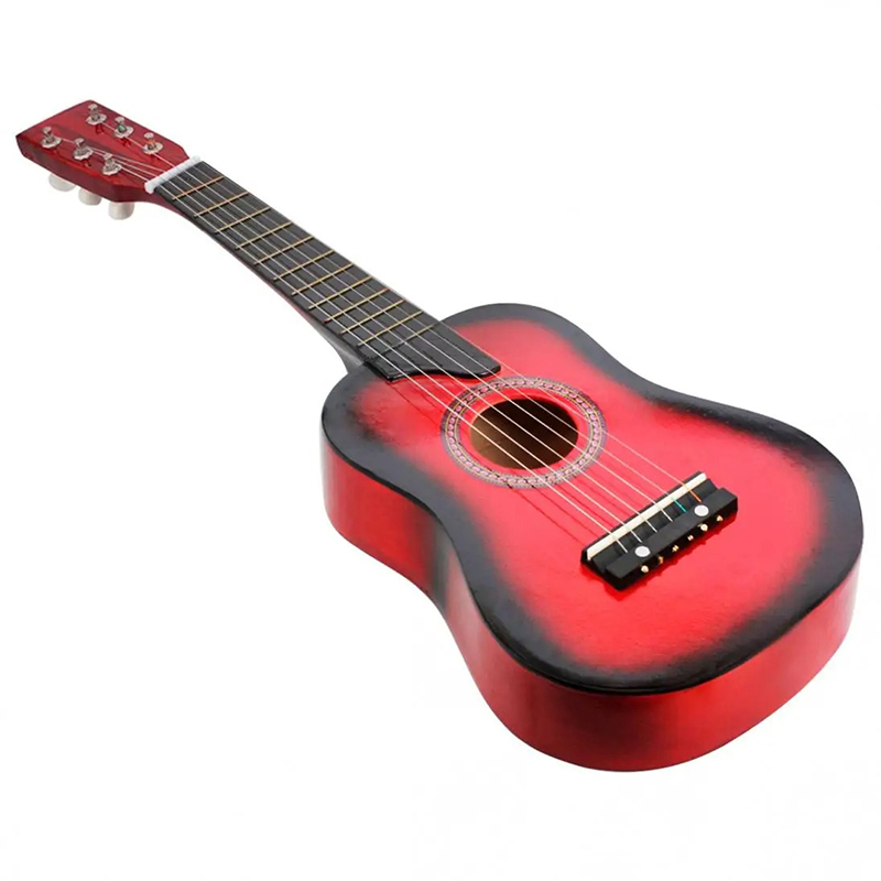 Akustische Kindergitarre aus Lindenholz in Rot