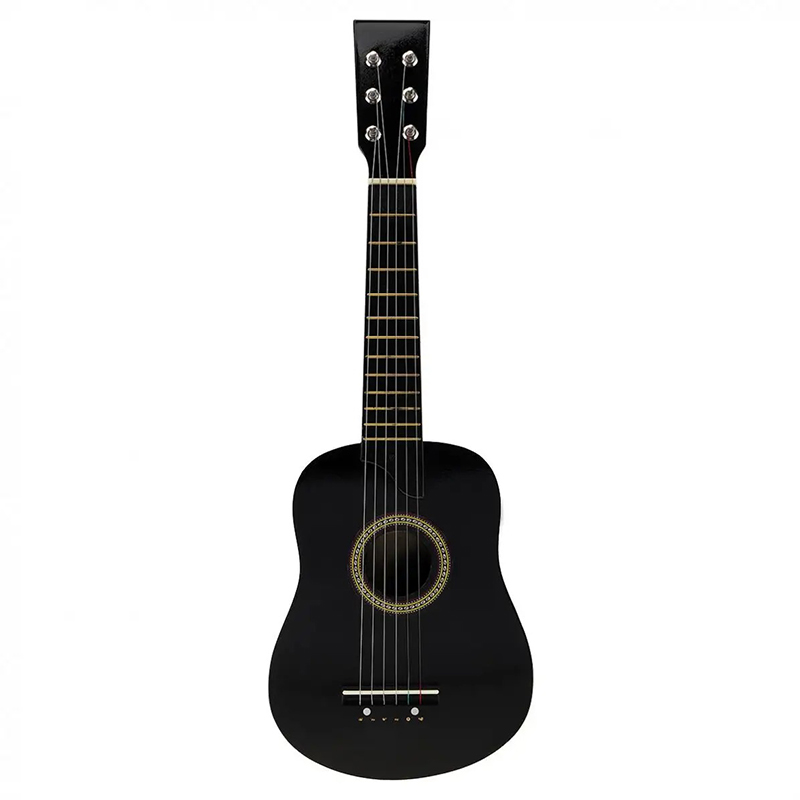 Klassische Kindergitarre aus Lindenholz in Schwarz
