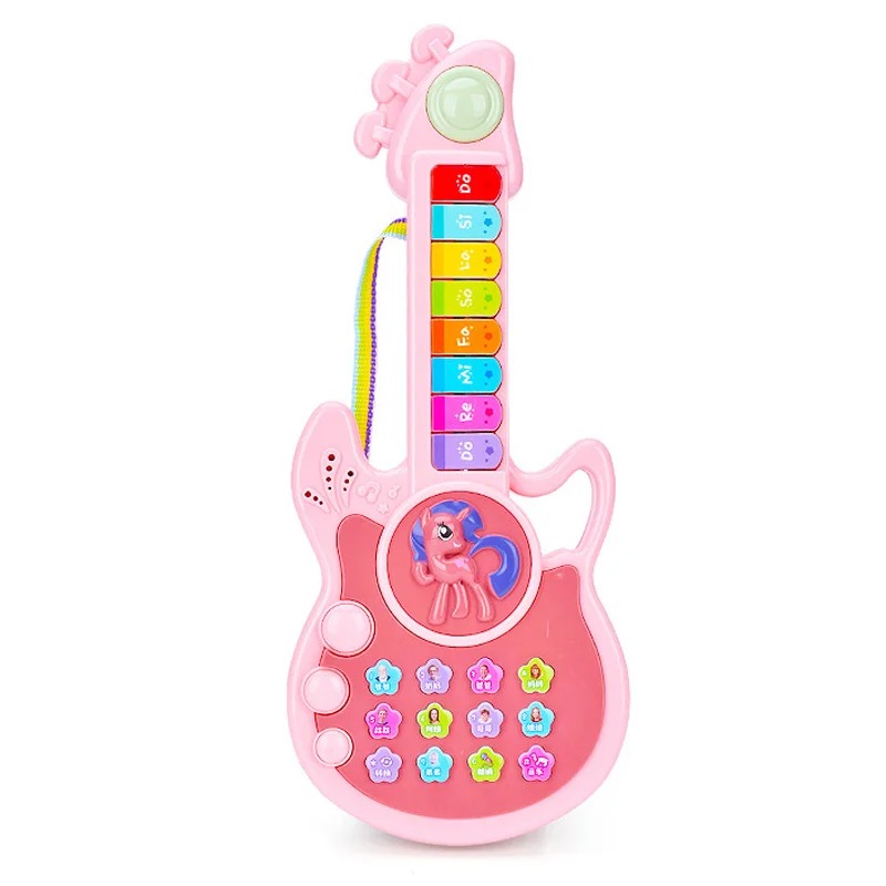 Kindergitarre - Spielerisches Thema - "Mini Einhorn Rock" Farbe Rosa