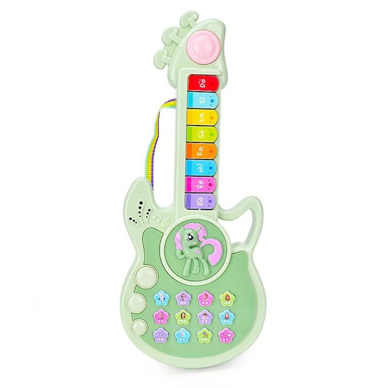 Kindergitarre - Spielerisches Thema - "Mini Einhorn Rock" Farbe Grün