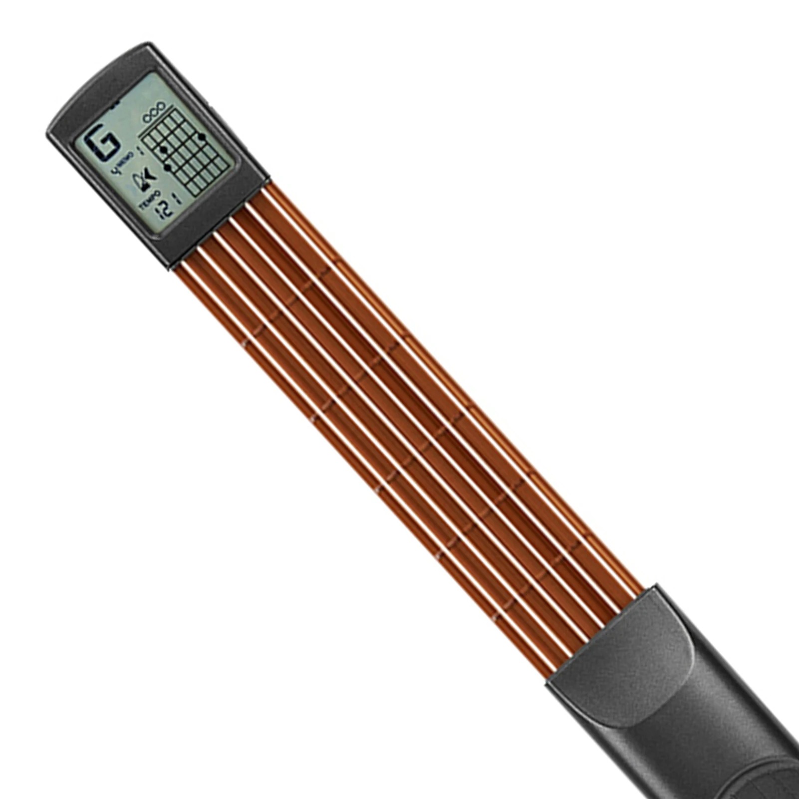 Mini Trainingsgitarrengriff PocketChord Pro - 6 Bünde mit drehbarem Bildschirm und Metronom