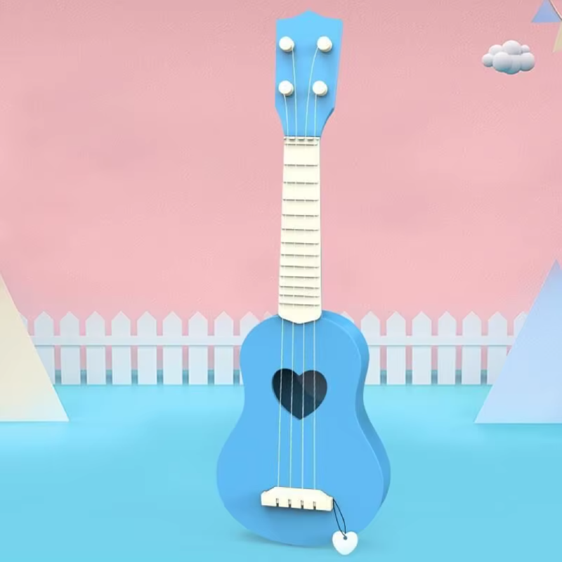 Kleine Gitarre für Kinder, geeignet für Mädchen oder Jungen - Farbe Blau